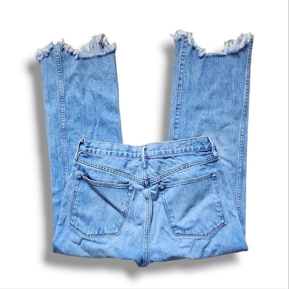 3x1 Brand High-Waisted Button Fly Raw Hem Fringe Bootcut Jeans Size 29 - Picture 7 of 8